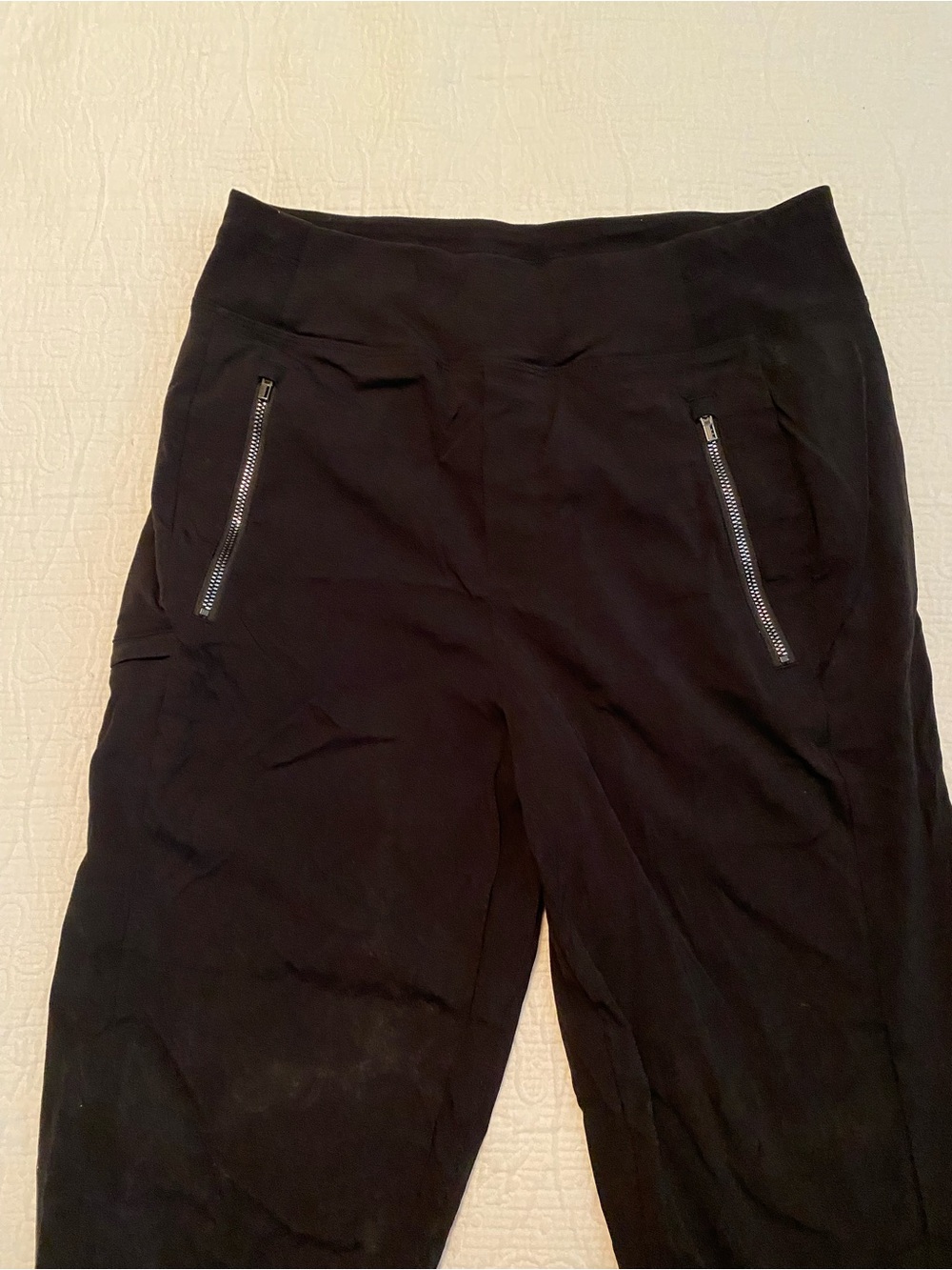 Athleta Black Zip-Pocket Track Pants